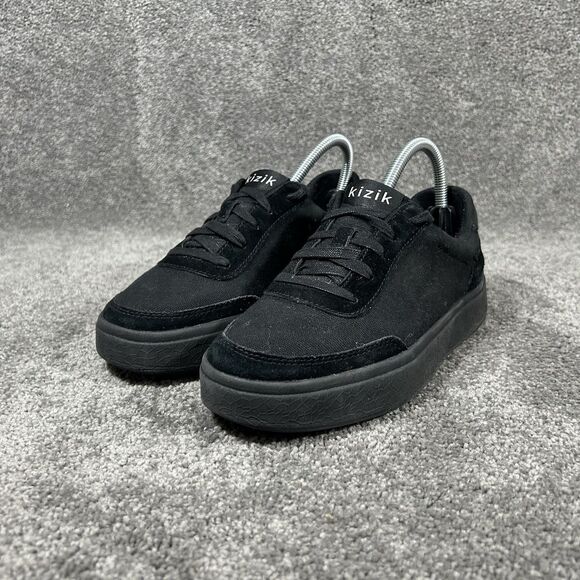 Kizik Prague Blackout Women’s Size 7 Wide Black Suede Canvas Athletic Shoes Used - Picture 4 of 11